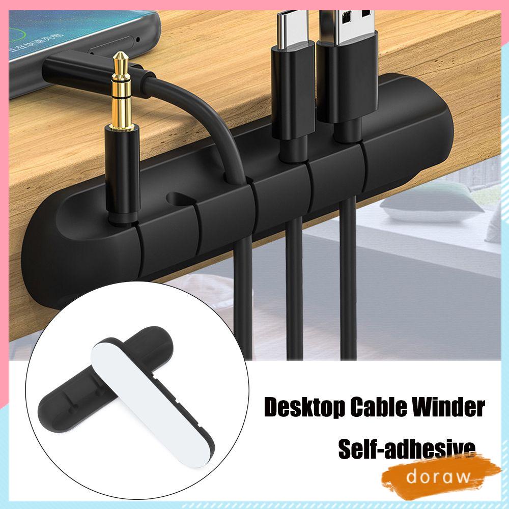 Giá Đỡ Cáp Sạc USB Bằng Silicon Màu Đen Tiện Dụng