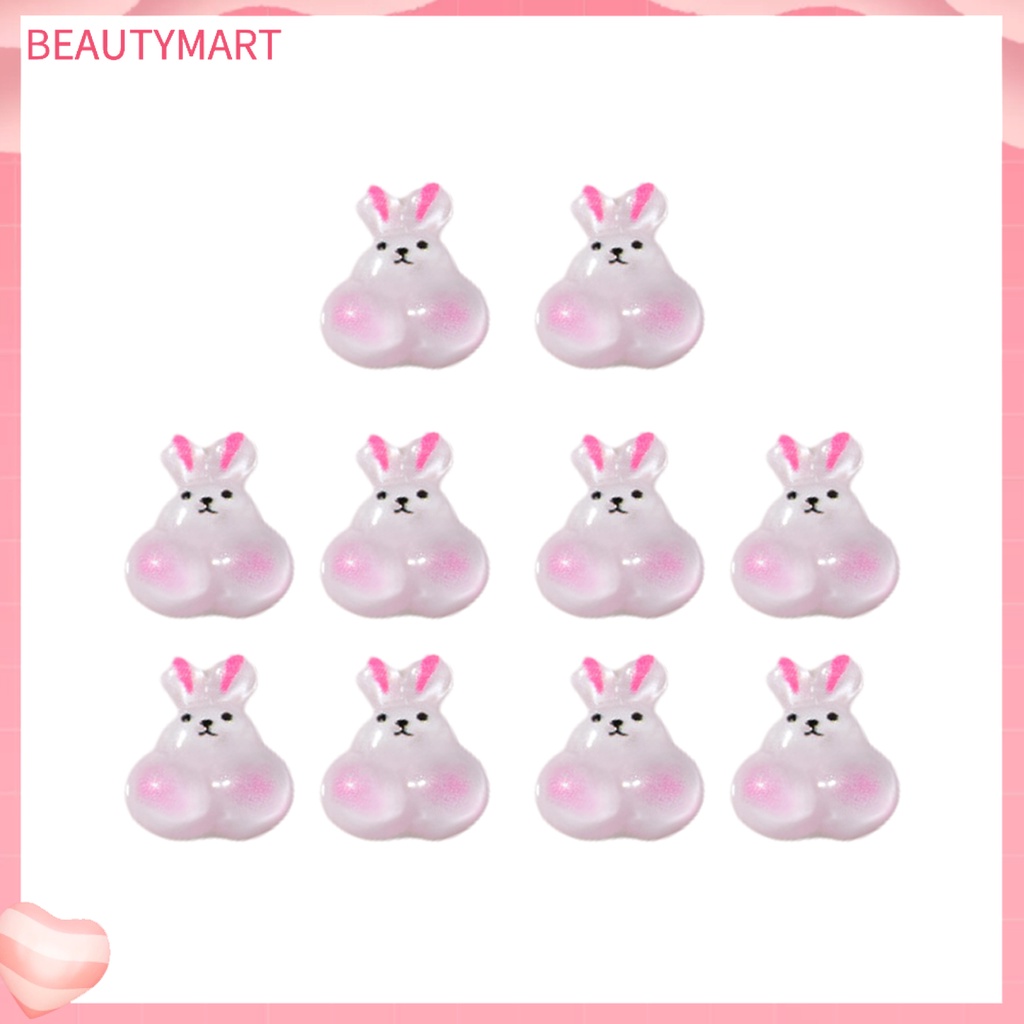 Bộ 10 Phụ Kiện Trang Trí Móng Tay Nghệ Thuật Hình Động Vật Hoạt Hình Ba Chiều Bằng Nhựa Resin