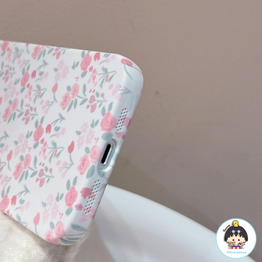 Ốp Điện Thoại TPU Mềm Chống Sốc Họa Tiết Hoa Bảo Vệ Ống Kính Máy Ảnh Cho IPhone 11 12 13 14 Pro Max X XS Max