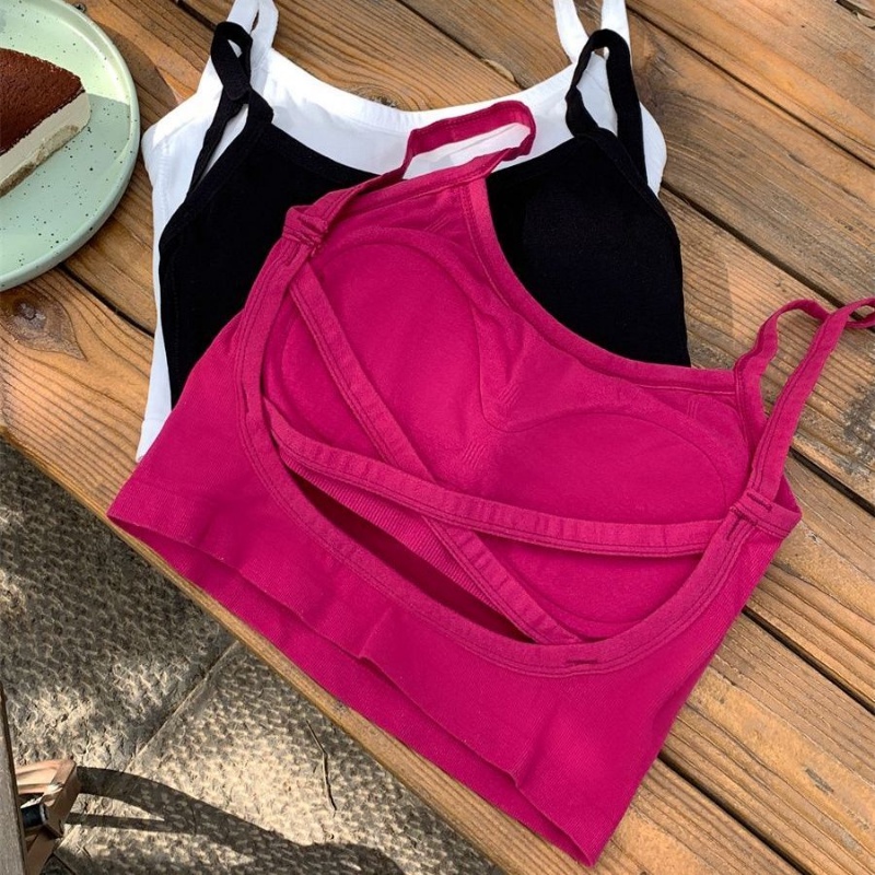 Áo Hai Dây Có Mút Đệm Ngực Thời Trang Mùa Hè Quyến Rũ Cho Nữ