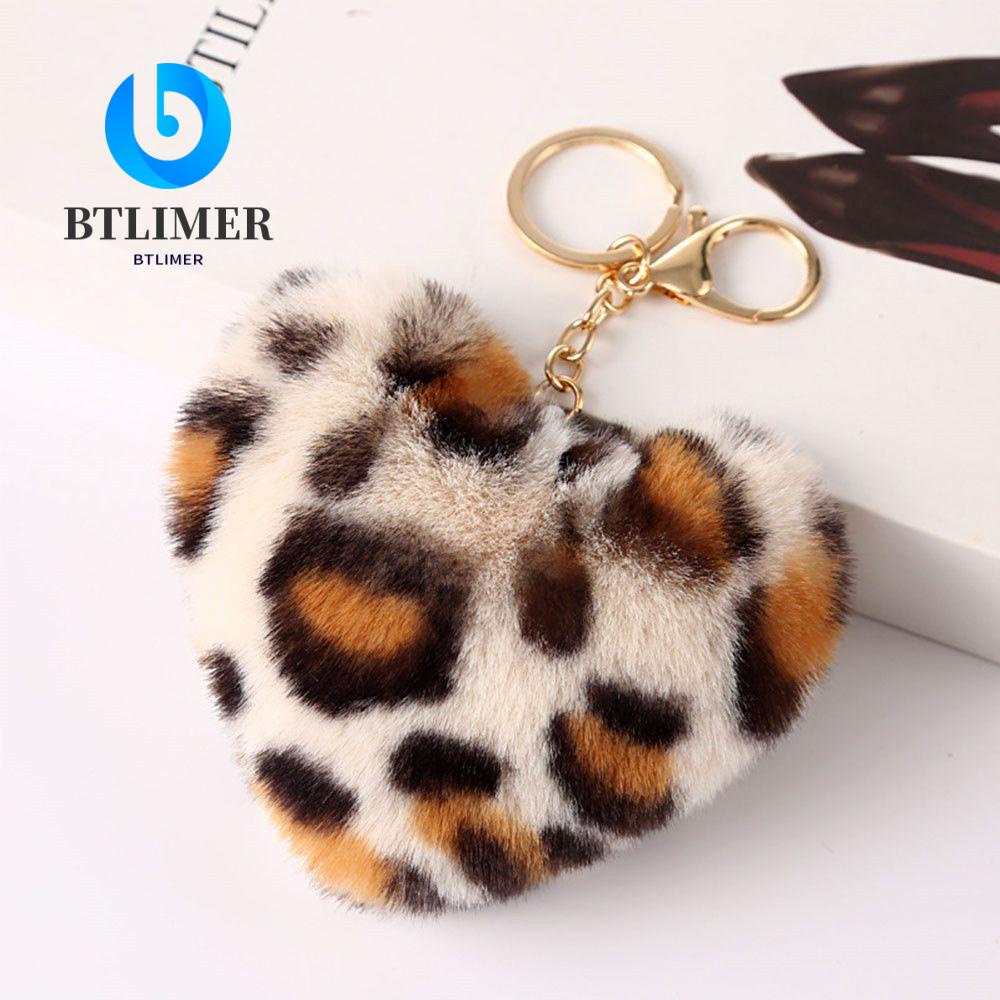 Móc Khóa Bông Hình Trái Tim 9-10cm Dễ Thương