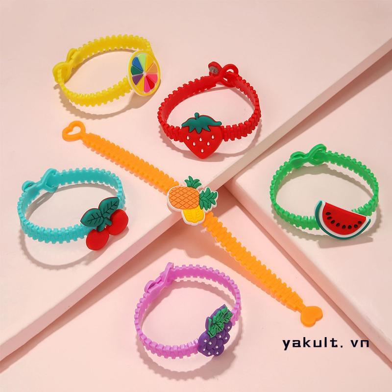 yakult Vòng tay trái cây hoạt hình Trang trí bàn tay dễ thương cho trẻ em Vòng tay một lỗ trái tim