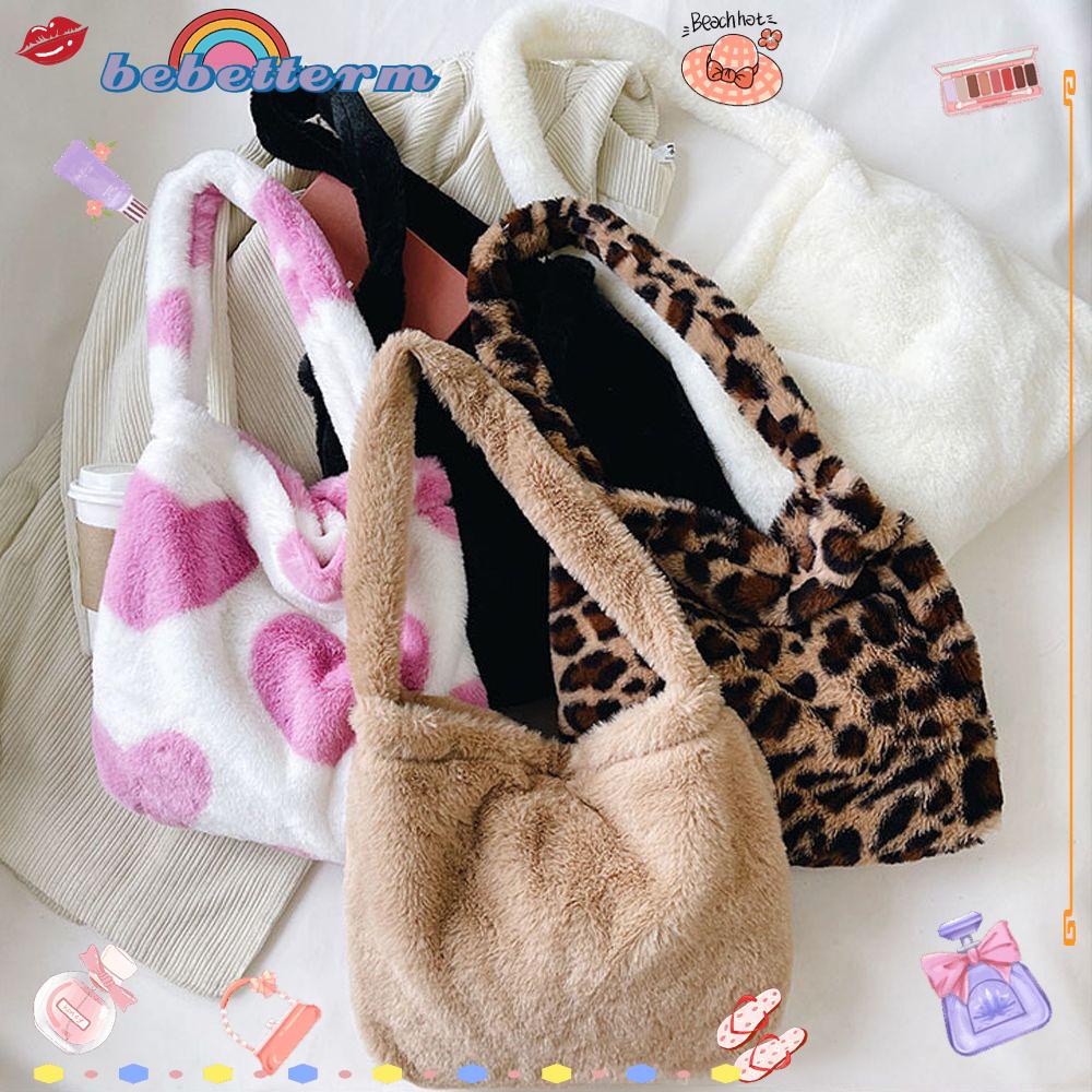 Túi Xách Đeo Vai Phủ Bông Thời Trang Mùa Đông Sành Điệu Dành Cho Nữ