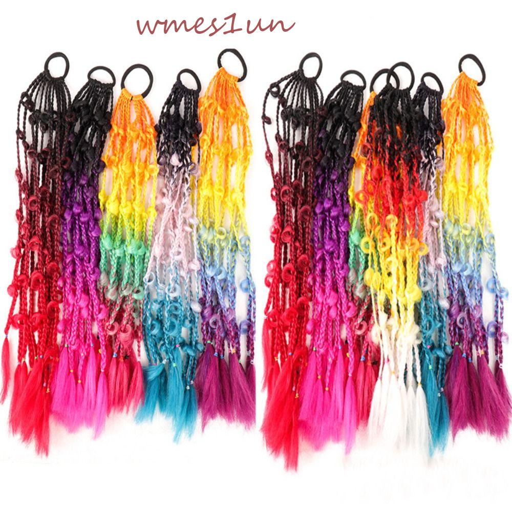 Dây Buộc Tóc Kiểu Tóc Bện Bằng Cao Su Tổng Hợp Co Giãn Nhiều Màu Sắc WMES15H