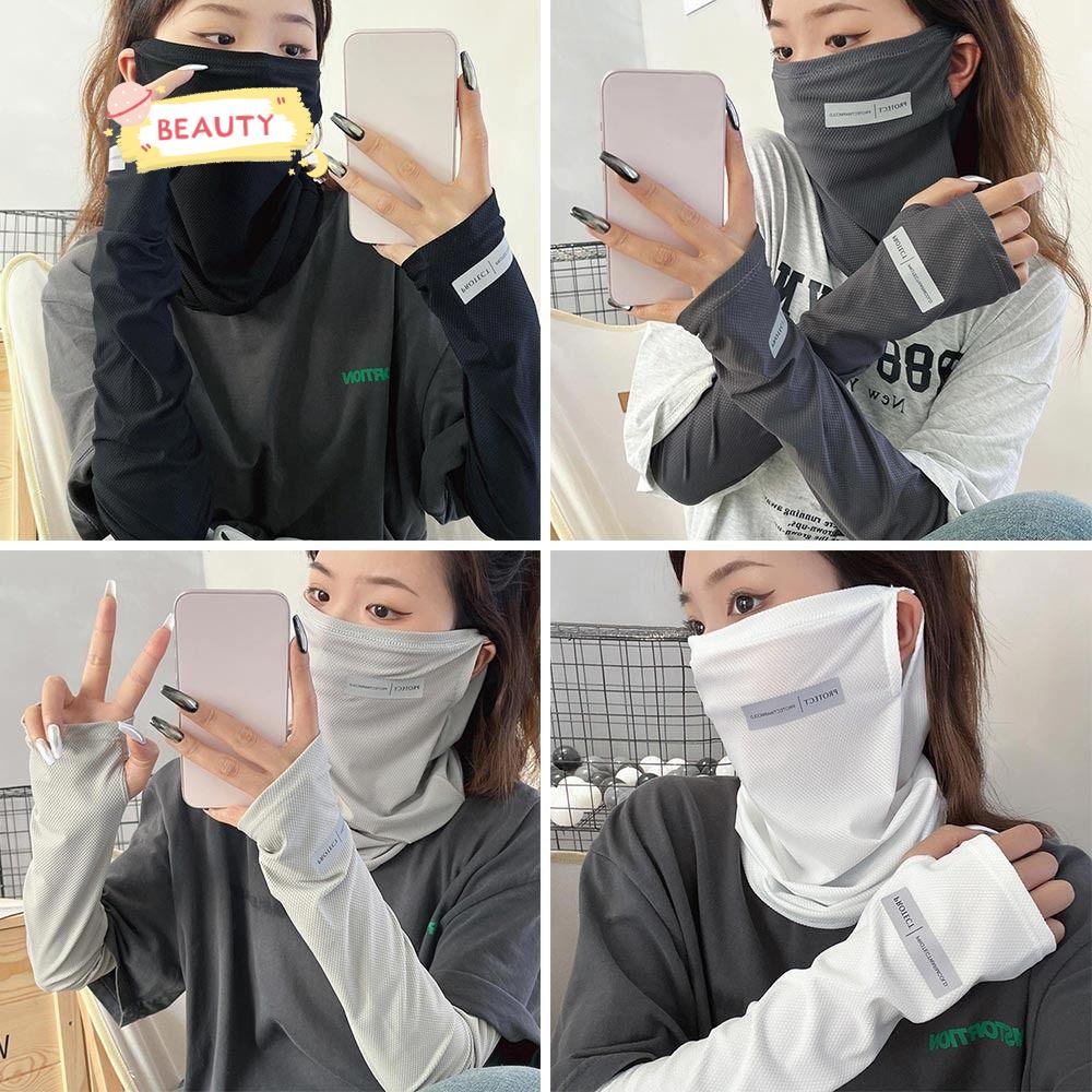 BEAUTY Băng Cánh Tay Chống Tia UV Bằng Lụa Lạnh Tiện Dụng