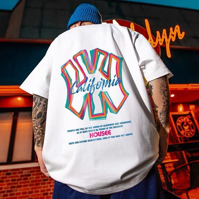 Áo Thun Tay Ngắn Dáng Rộng Phong Cách Hip Hop Thời Trang Âu Mỹ Cho Nam Giới