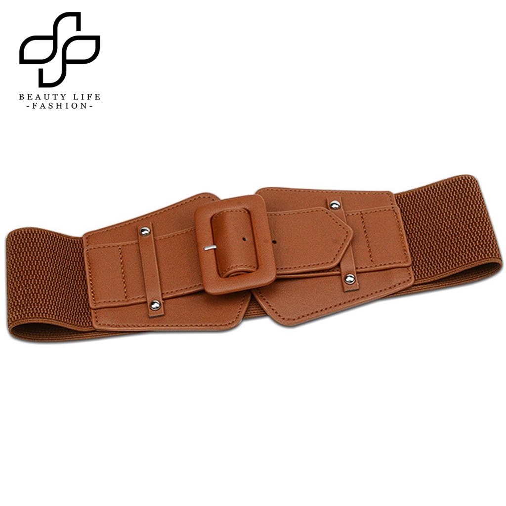 Thắt Lưng Giả Da Bản Rộng Co Giãn Chống Trượt Có Thể Điều Chỉnh Thoải Mái