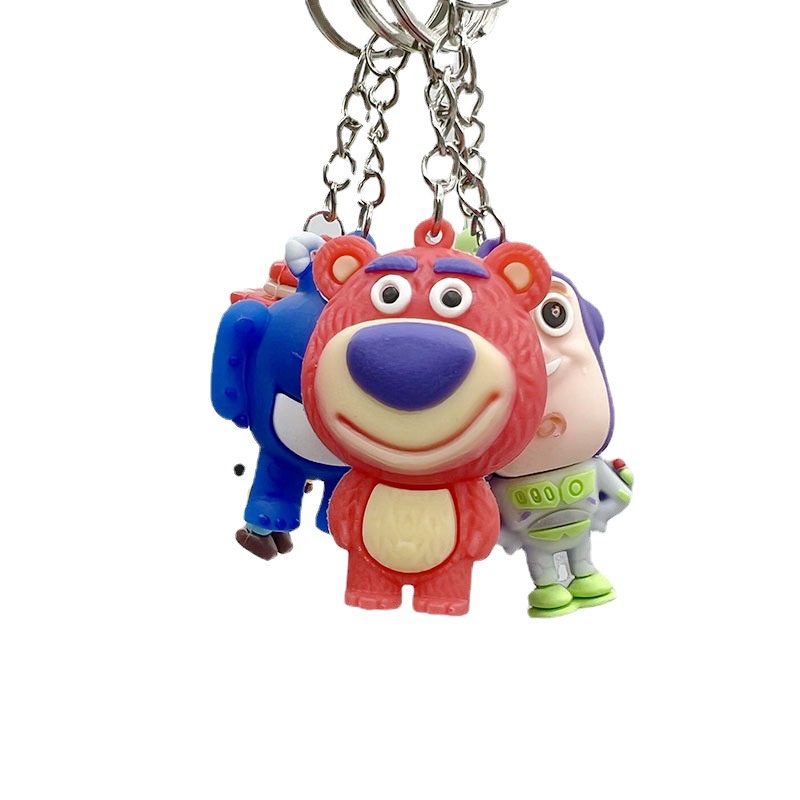 Móc Khóa Búp Bê Hoạt Hình Toy Story Buzz Lightyear Ba Mắt Dâu Tây