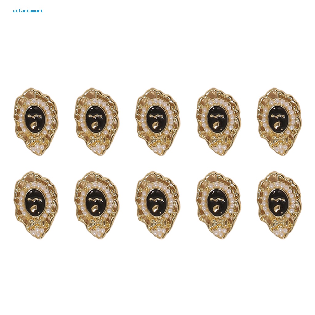 Túi Đựng Đồ Dùng Cao Cấp Tiện Dụng| Set 10 Phụ Kiện Trang Trí Móng Tay Nghệ Thuật Ba Chiều Bóng Cao Bằng Hợp Kim Hình Nơ Hoa Trà Thơm DIY