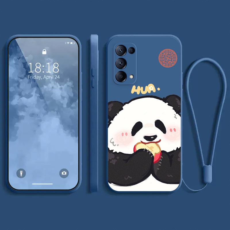 Ốp lưng  oppo RENO 5 oppo RENO 5 Ốp điện thoại dẻo Gấu trúc mắn