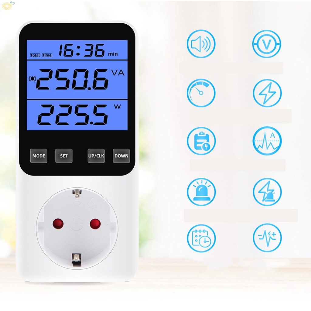 【VARSTR】Power Meter Socket Current: Maximum 16 A Frequency: 50 HZ Billing Socket