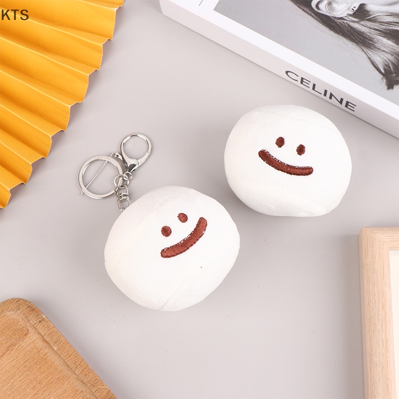 Móc Khóa Banh Xù Hình Mặt Cười Dễ Thương