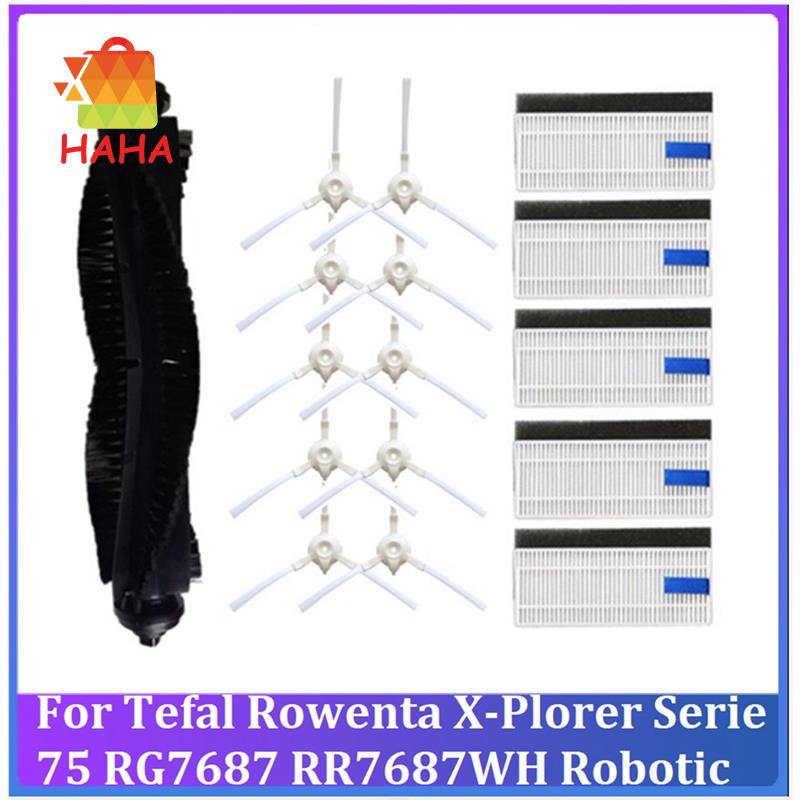 Bộ Lọc HEPA + Chổi Lăn + Tấm Lọc HEPA Chuyên Dụng Cho Máy Hút Bụi Tefal Rowenta X-Plorer Serie 75 RG7687 RR7687WH