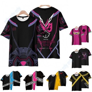 Camiseta Unisex Kamen Rider Người Lớn Diend Zi-O Ex-Aid Thập Kỷ Cosplay Trang Phục Áo Thun Tay Ngắn