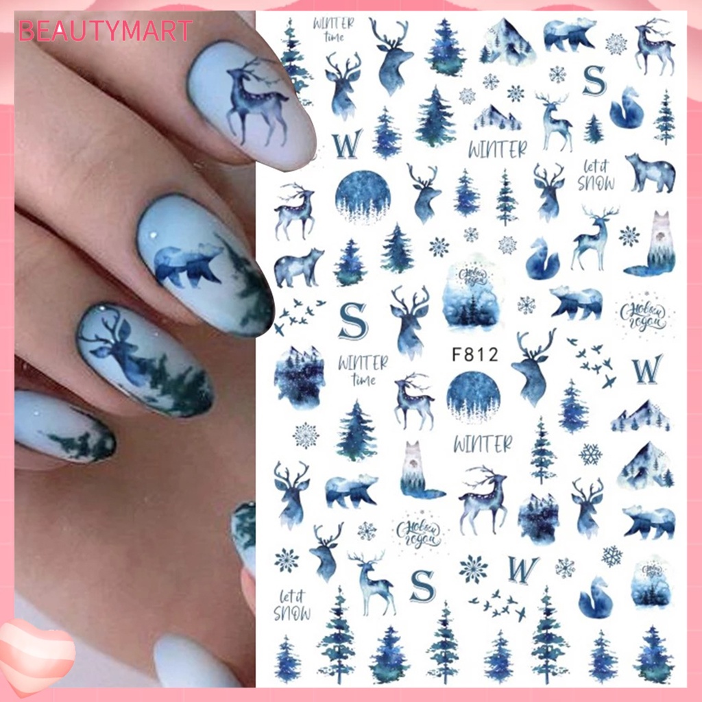 Set 2 Sticker Dán Móng Tay Tự Dính Không Gây Kích Ứng Có Thể Tháo Rời