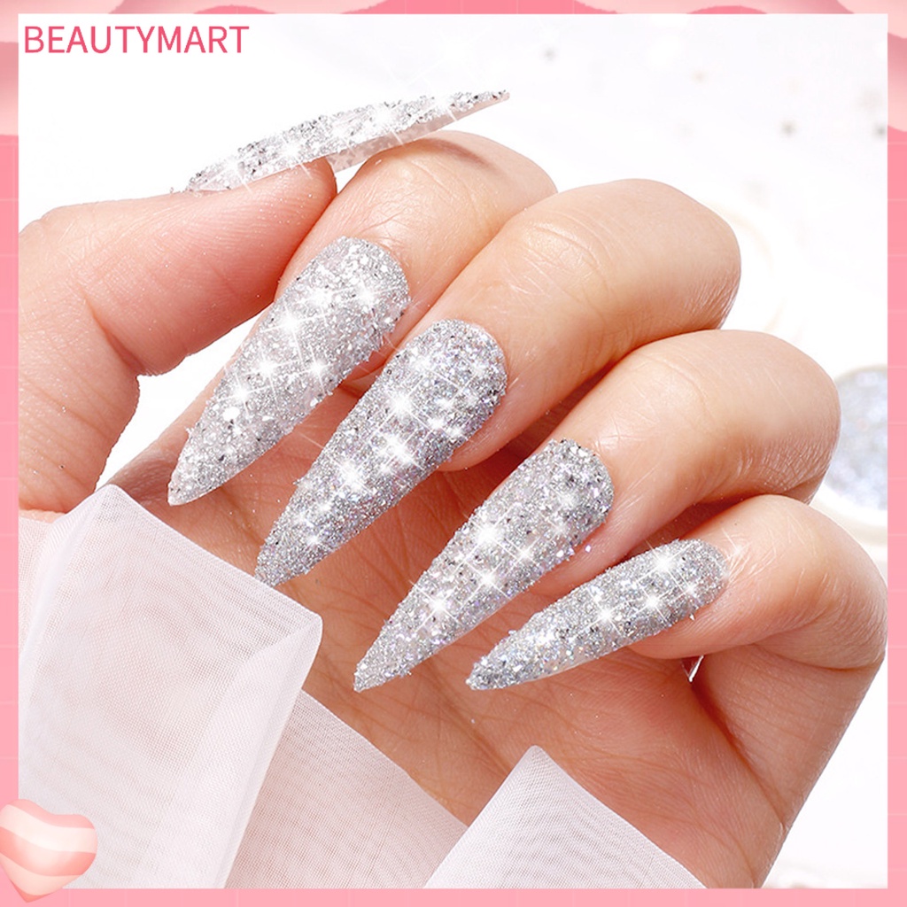 1 Bộ Bột Nhũ Phản Quang Trang Trí Móng Tay Kèm Que Xốp