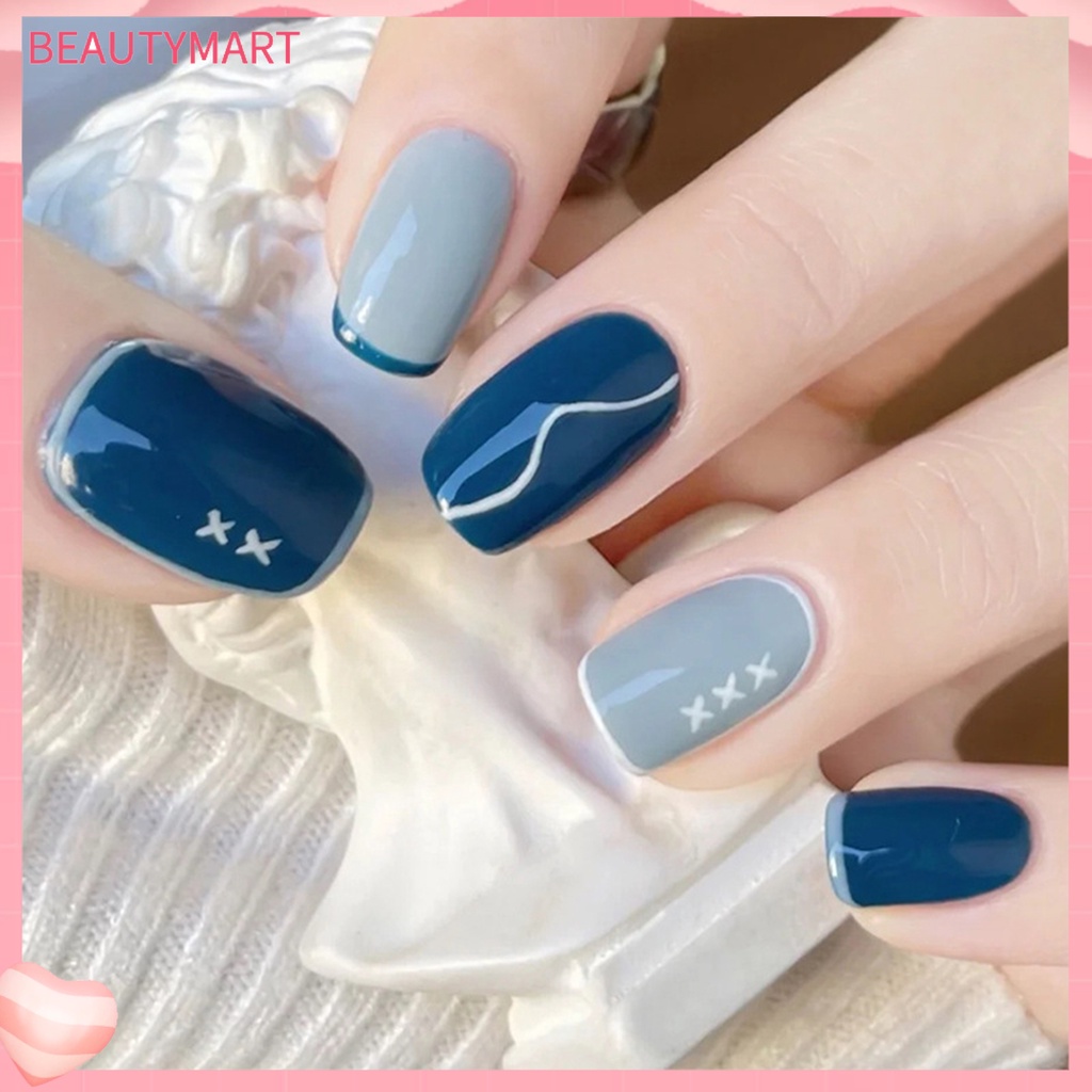 Hộp 24 Móng Tay Giả Bằng Nhựa Resin Mượt Mà DIY Thông Dụng Cho Nữ