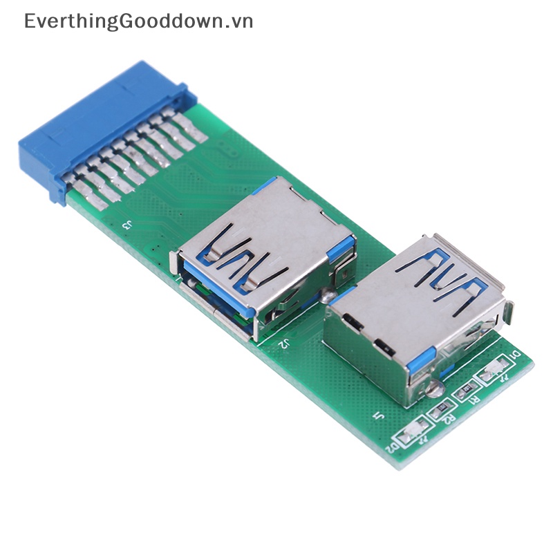 1 Bộ Chuyển Đổi 2 Cổng USB 3.0 Female Sang 20 Pin Female vn