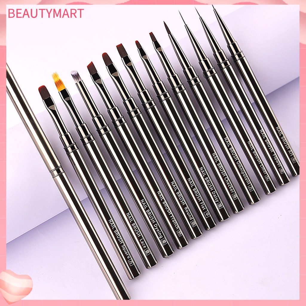 Cọ Vẽ Móng Nghệ Thuật Kèm Nón Đầu Cọ Linh Hoạt Không Nhuộm Màu Chuyên Dụng Cho Salon