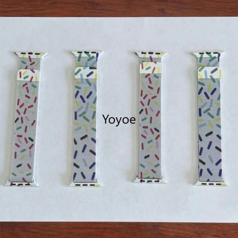 Dây Đeo Nam Châm Màu Cầu Vồng Mới Cho iWatch Series Ultra 8 3 4 5 6 Se 7 41mm 40mm 49mm 45mm 44mm 41mm 40mm 38mm