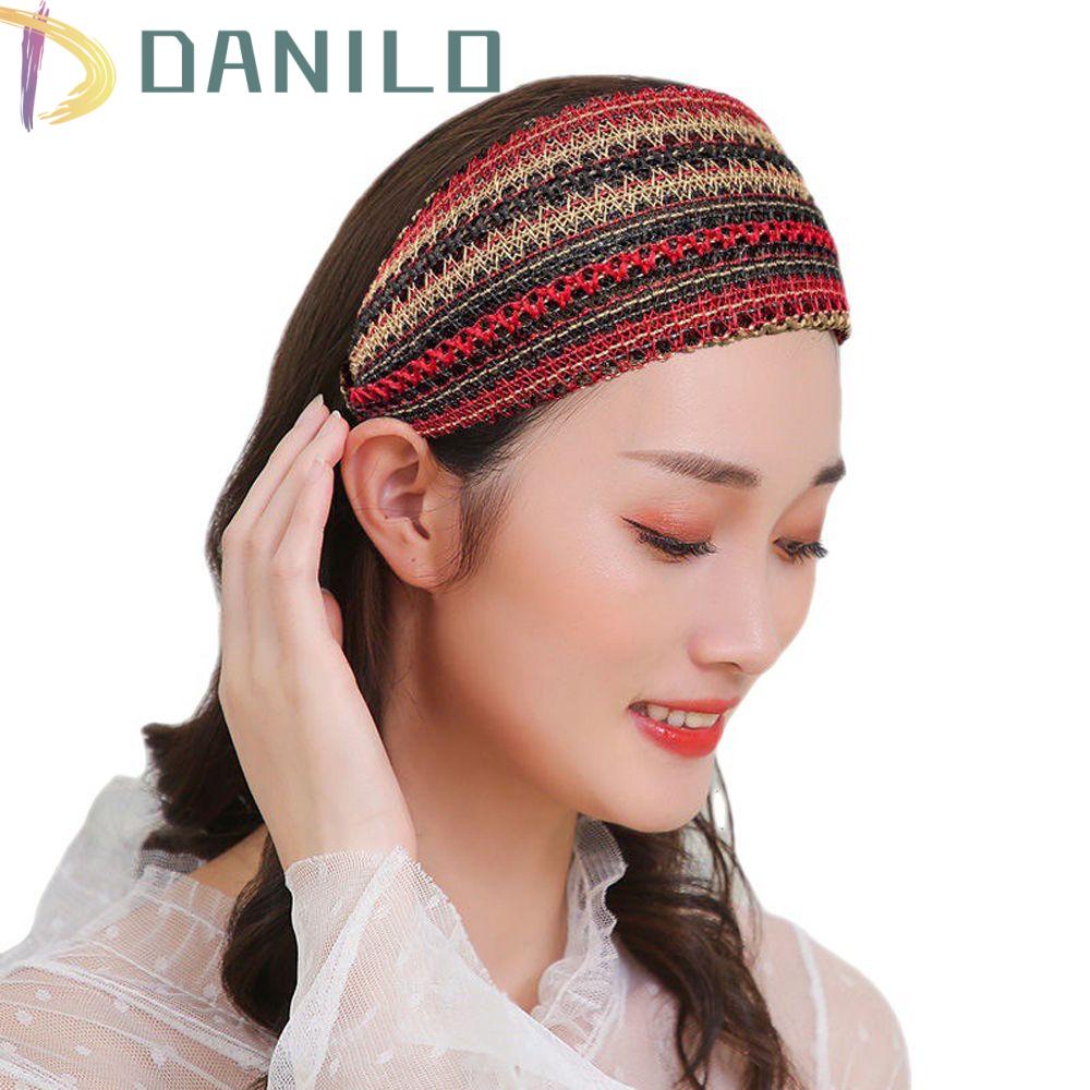 Danilo Băng đô cài tóc rửa mặt Phối Lưới Nhiều Màu Phong Cách Retro