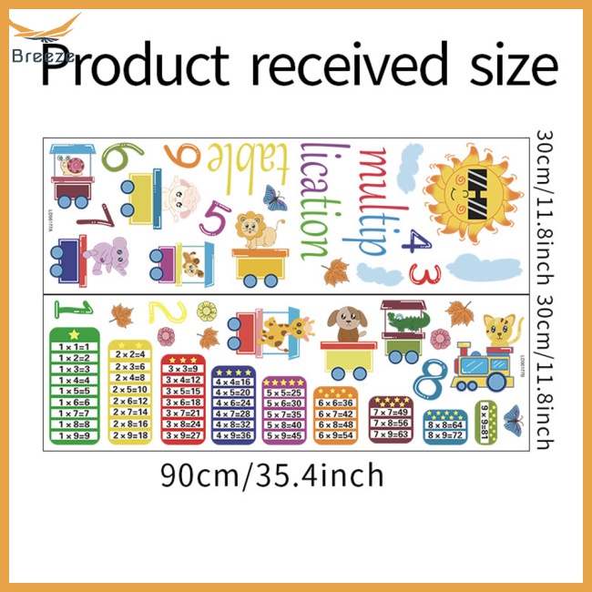 Set 2 Tấm Đề Can Dán Tường In Hình Động Vật Hoạt Hình Trang Trí Phòng Bé