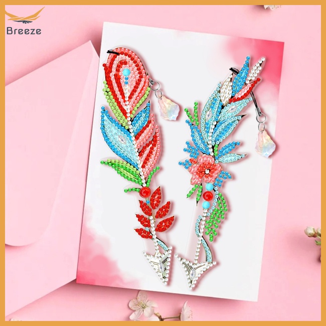 Set 6 Bookmark Thủ Công Tự Làm Hình Hoa Và Lông Vũ Cho Người Mới Bắt Đầu