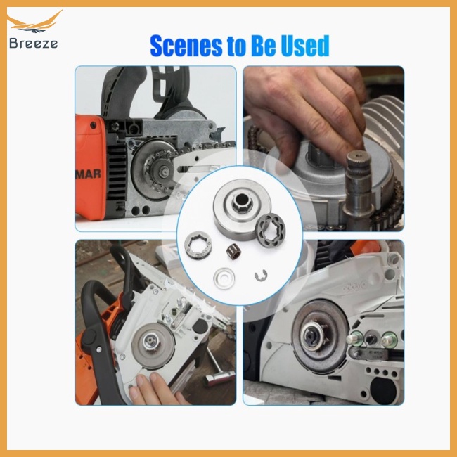 Set 6 Vành Đĩa Ly Hợp 3 / 8 Inch Tương Thích Với Máy Cưa Xích Stihl Ms290 029 Ms390 039 Ms310