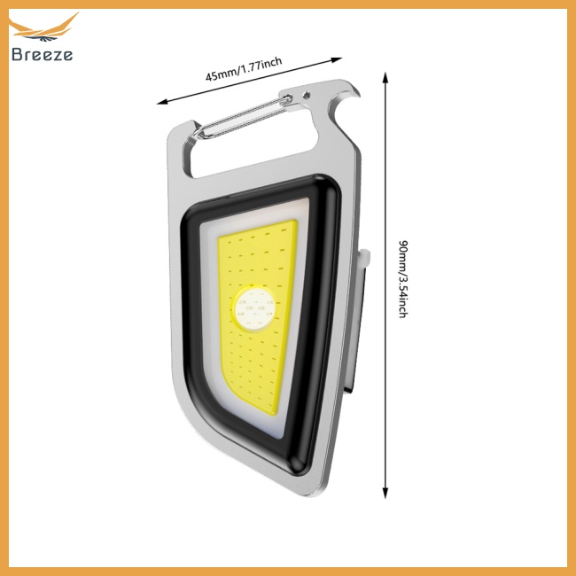 Móc Khóa Đèn Pin Led Cob Hít Nam Châm Đa Năng