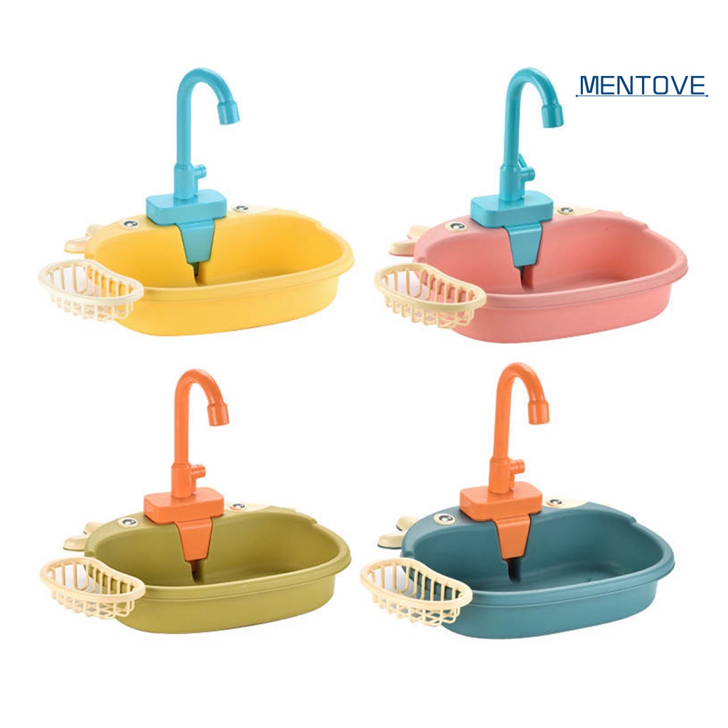 1 Bộ Đồ Chơi Bồn Rửa Chén Bằng Nhựa Tự Động Xoay 180 Độ Cho Bé