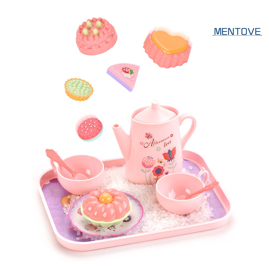 Set 35 Món Đồ Chơi Mô Phỏng Vali + Khay Đựng Ấm Trà + Khay Trưng Bày Bằng ABS Có Thể Tháo Rời Cho Bé Gái
