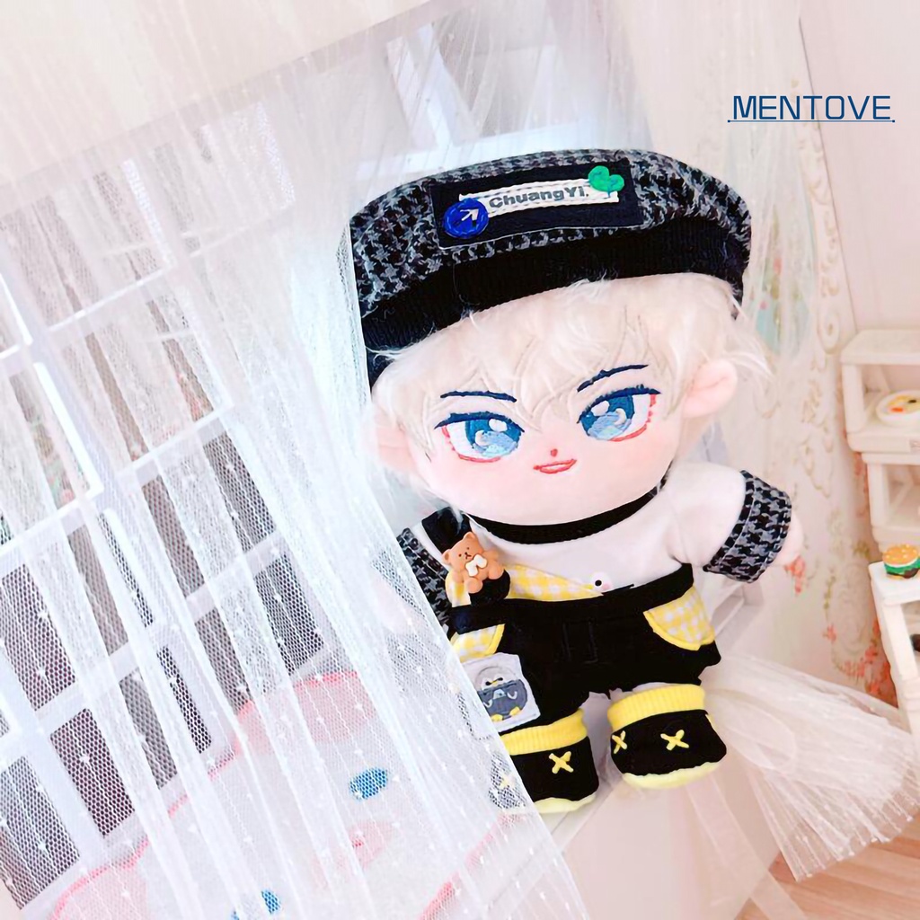 1 Set Áo Thun Và Quần Yếm 20cm Dễ Thương Cho Búp Bê