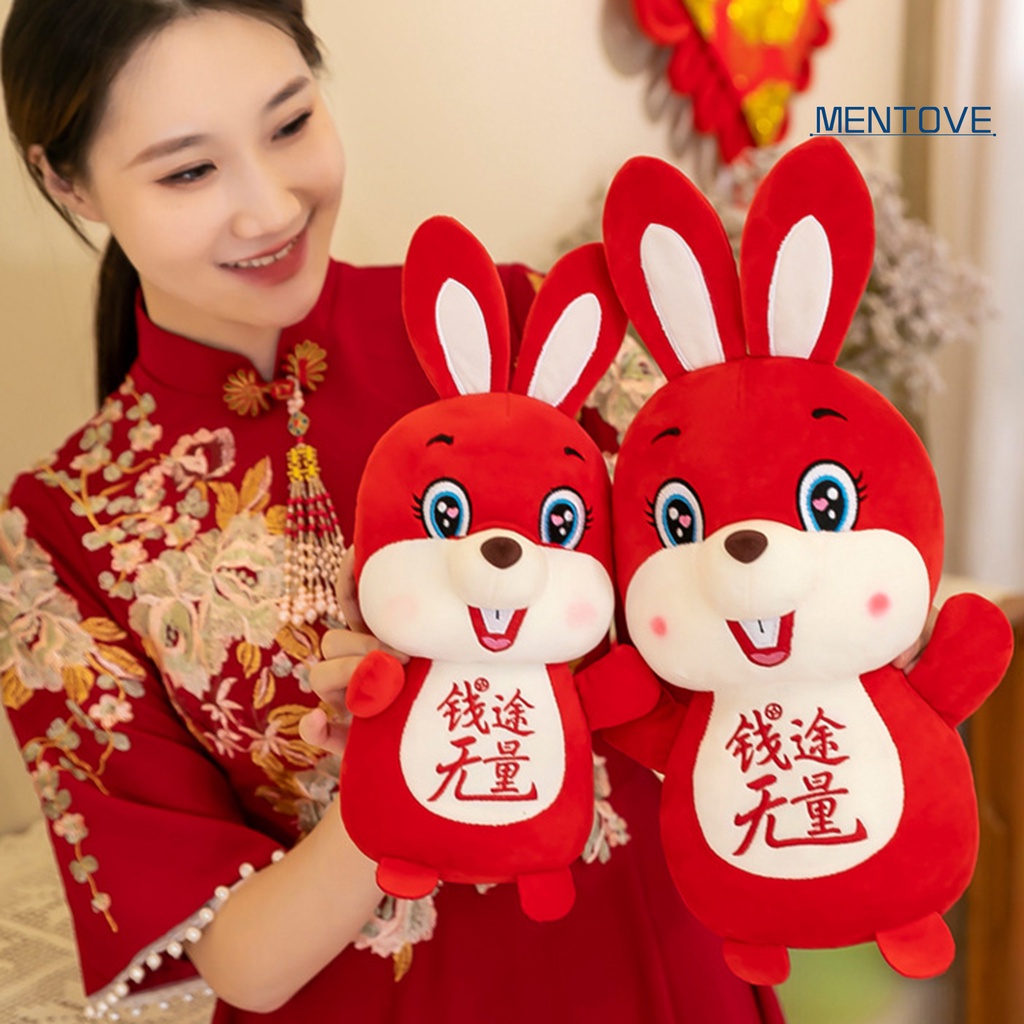 Thỏ Nhồi Bông May Mắn 20 / 25 / 30cm Trang Trí Phòng Ngủ Năm Mới 2023