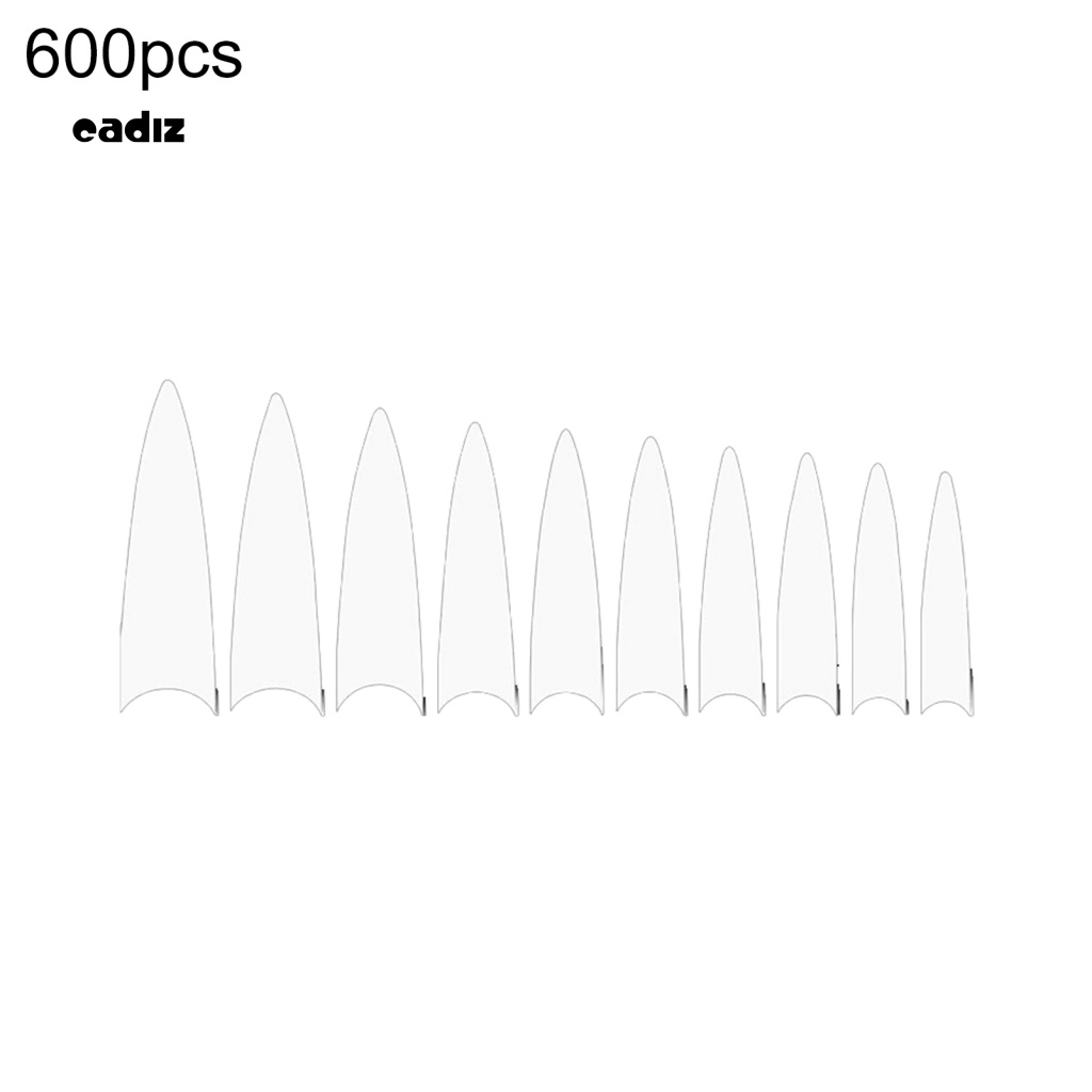 Bộ 600 Móng Tay Giả Che Phủ Toàn Diện Mũi Nhọn