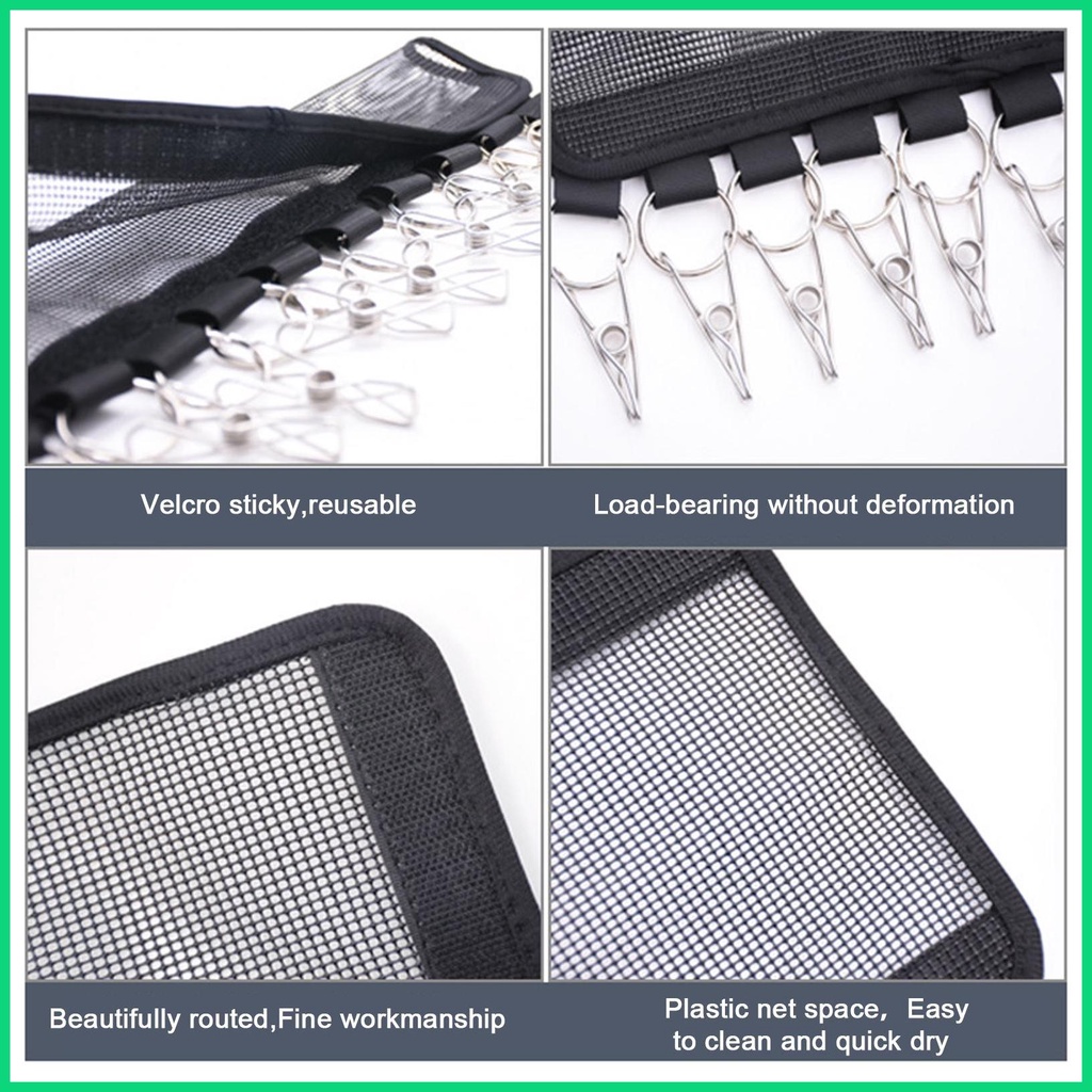 Giá Đỡ Đa Năng Kèm 10 Kẹp Lớn Tiện Dụng Cho Tủ Quần Áo / Mũ