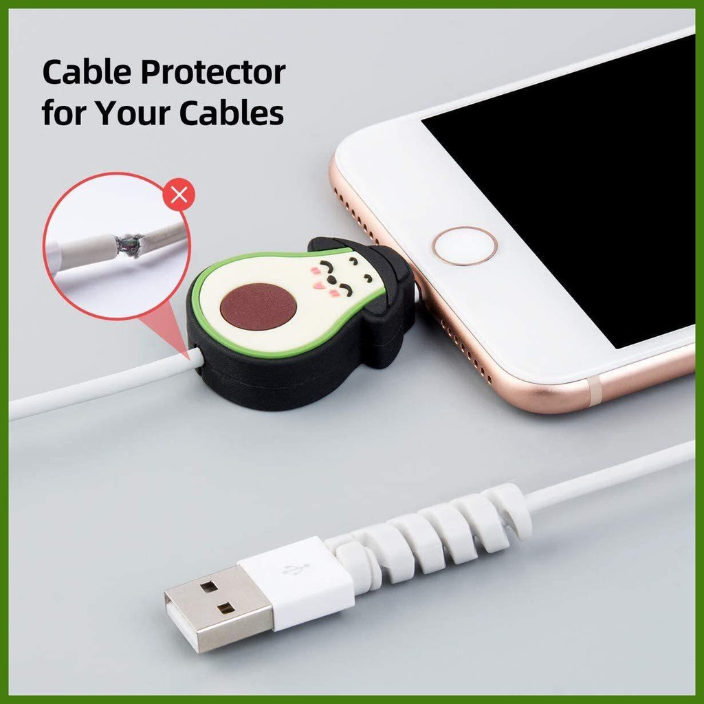 Phụ Kiện Bảo Vệ Dây Cáp Dữ Liệu Bằng PVC Chất Lượng Cao Siêu Bền Họa Tiết Hoạt Hình Dễ Thương