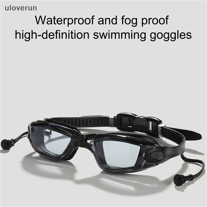 Kính Bơi Chuyên Dụng Bằng Silicon Chống Thấm Nước / Sương Mù Kèm Nút Bịt Tai Cho Người