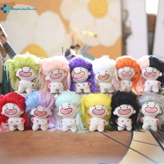 Búp bê nhồi bông hình 12 cung hoàng đạo tóc dài 10cm dễ thương