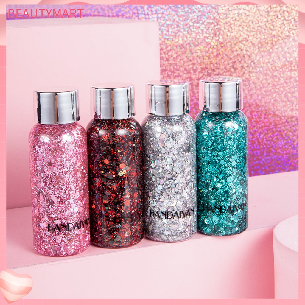 1 Lọ Gel Kim Tuyến HANDAIYAN Lấp Lánh 9 Màu Tùy Chọn Trang Điểm Mặt Và Cơ Thể Tại Nhà