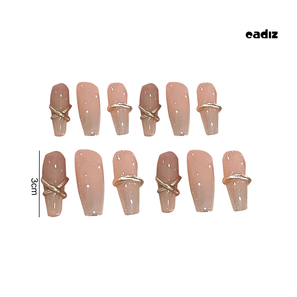 1 Bộ Móng Tay Giả Che Phủ Toàn Diện Hiệu Ứng Visual Effect Kèm Keo Dán Chuyên Dụng Cho Salon