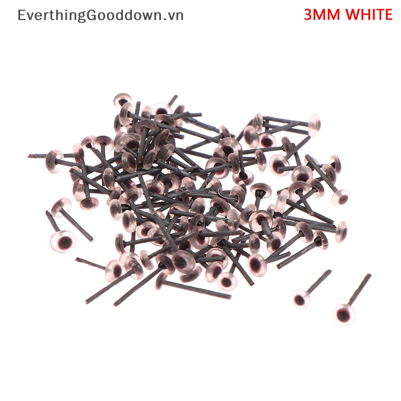 Everthinggooddown Set 100 Mắt Nhựa 3-6mm Nhiều Màu Sắc Trang Trí Thú Nhồi Bông / Mắt Googly DIY