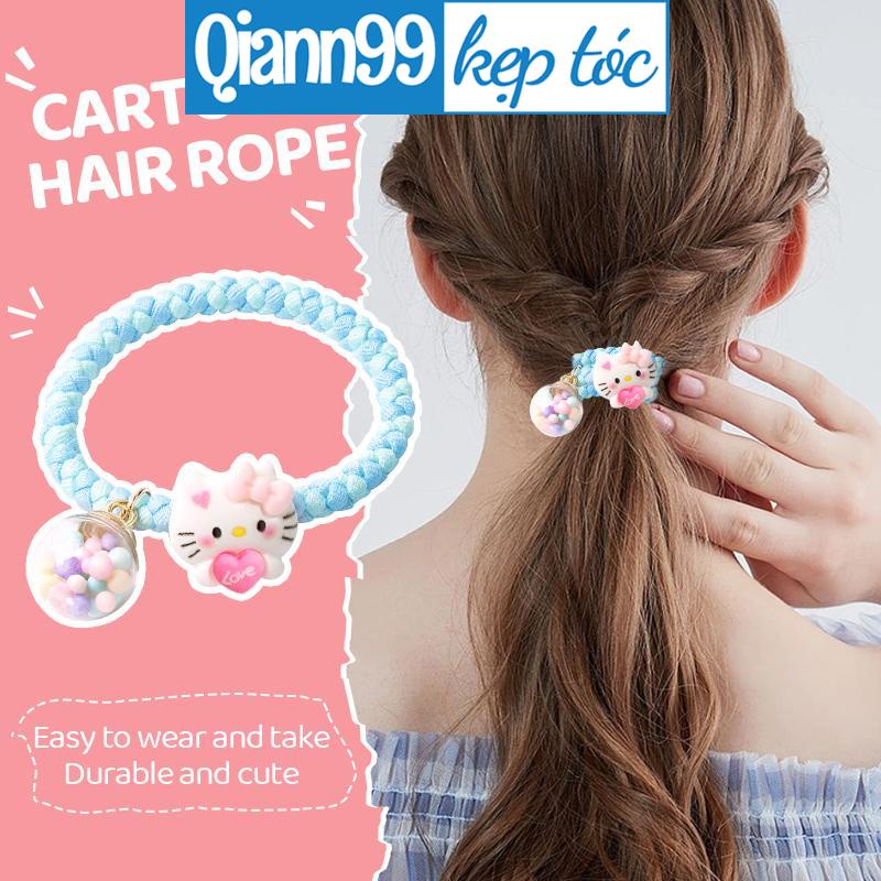 ❤️Dây buộc tóc Sanrio, buộc tóc Kuromi, Dây cột tóc Scrunchies, Dây buộc tóc dễ thương phong cách hàn quốc