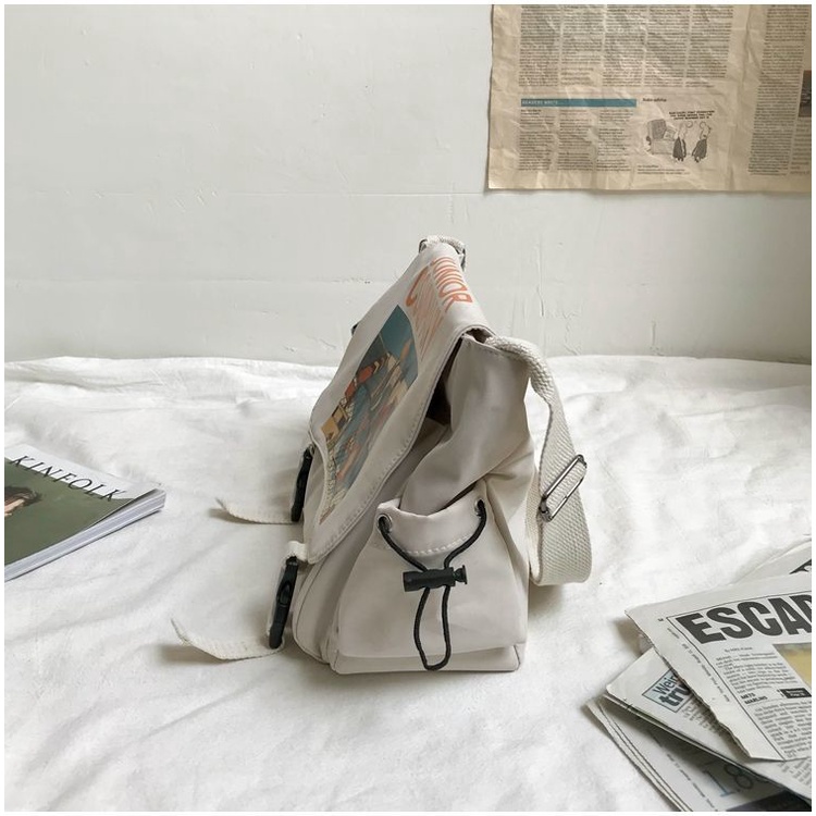 El Accent Túi Đeo Chéo Một Bên Vai Harajuku Nhật Bản Giản Dị Đa Ứng Dụng Cho Nam Sinh