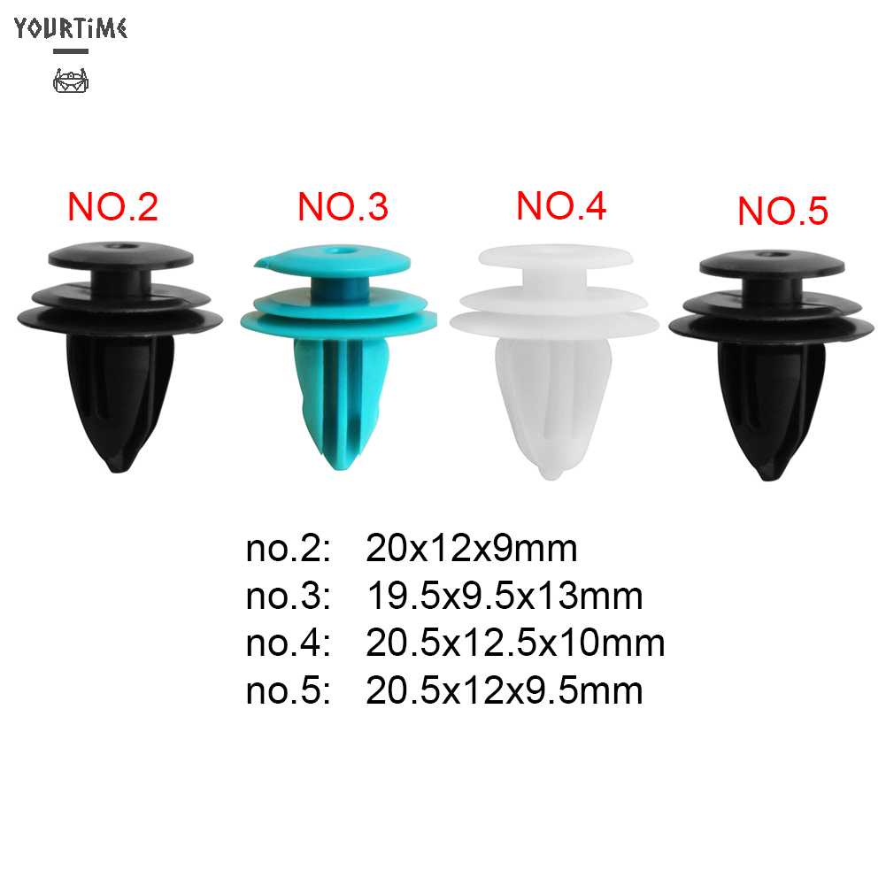 FENDER Bộ 50 Đinh Tán Nhựa 8mm Cho Xe Hơi