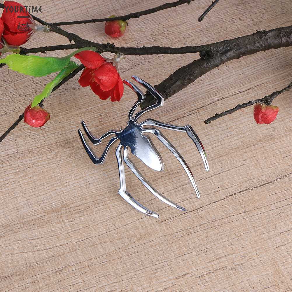 Miếng Dán Trang Trí Xe Hơi Mạ Điện Hình Nhện 3D Thời Trang