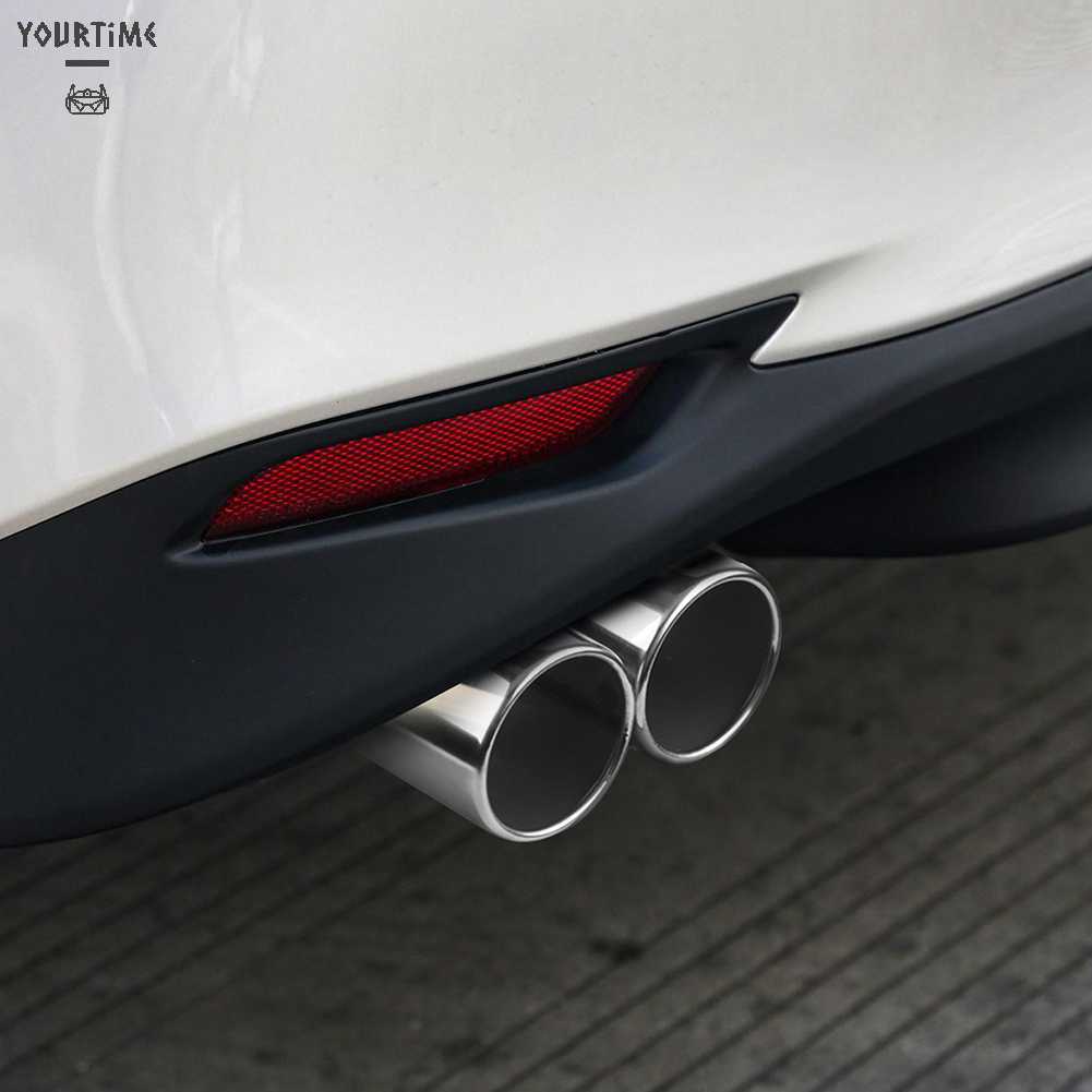 Ống Xả Khí Thải Giảm Thanh Hai Đầu Ra Bằng Thép Không Gỉ Cho Xe Hơi