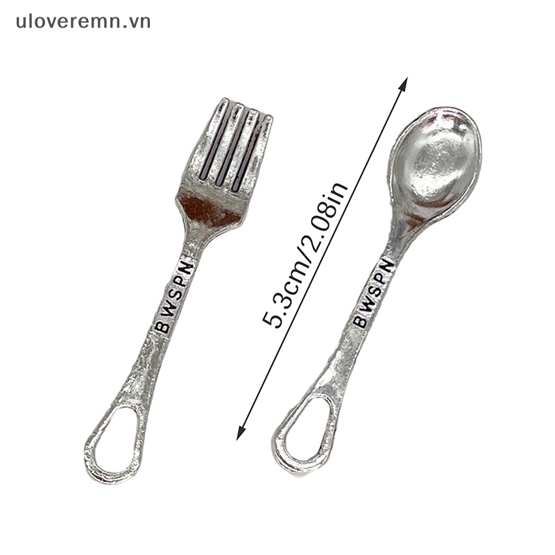 Uloveremn Set 4 Muỗng / Nĩa / Muỗng 1: 6 Trang Trí Nhà Búp Bê