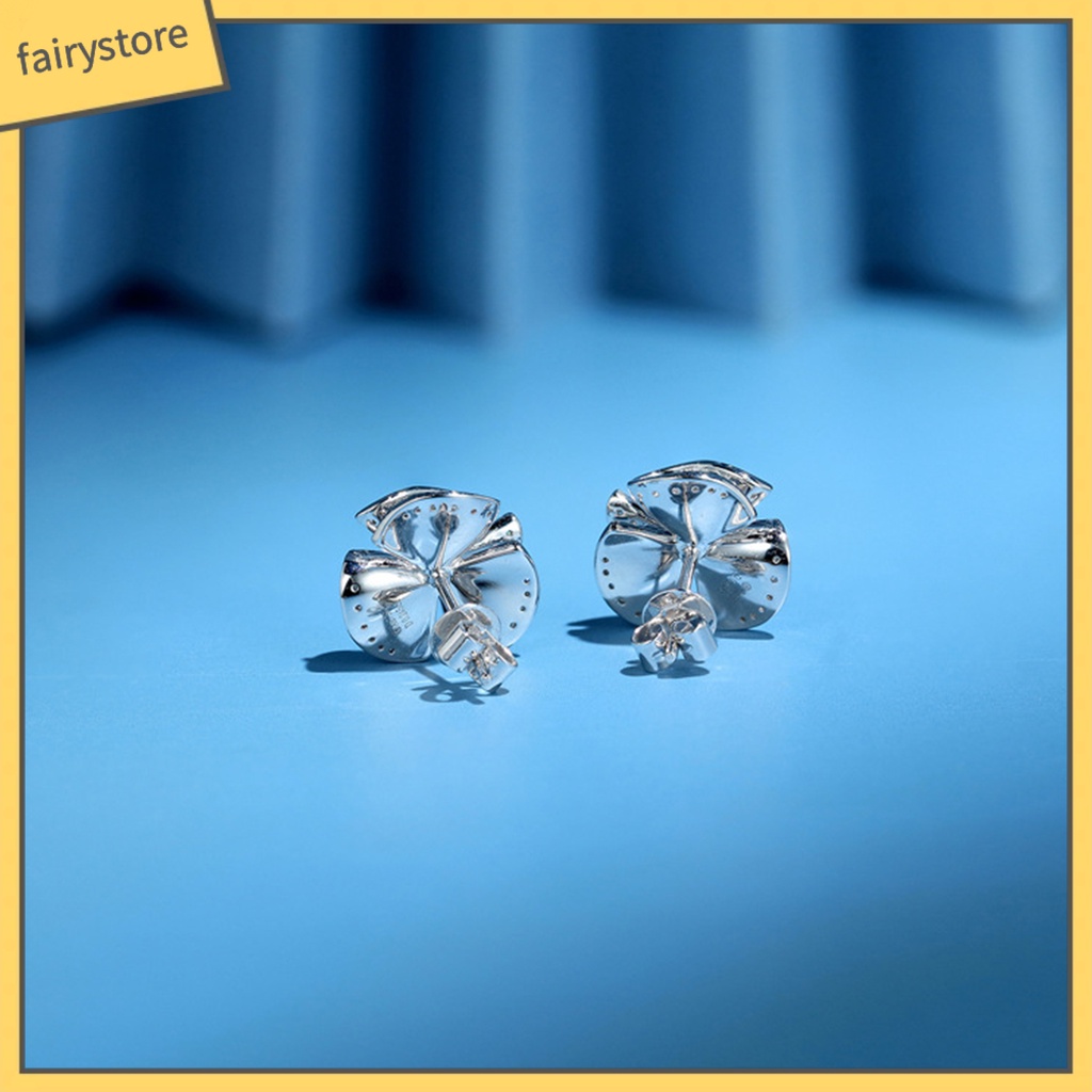 Bông Tai Hình Hoa Đính Đá Lấp Lánh Dành Cho Nữ