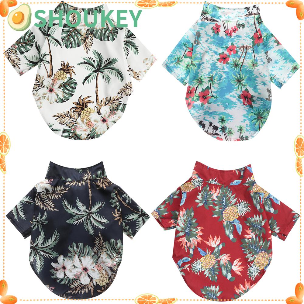 1 Áo Thun Mùa Hè Phong Cách Hawaii Cho Thú Cưng