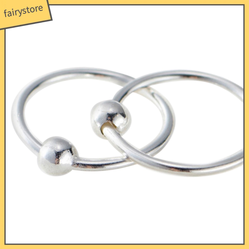 Bông Tai Mạ Bạc Hình Tròn Thời Trang Dành Cho Nữ